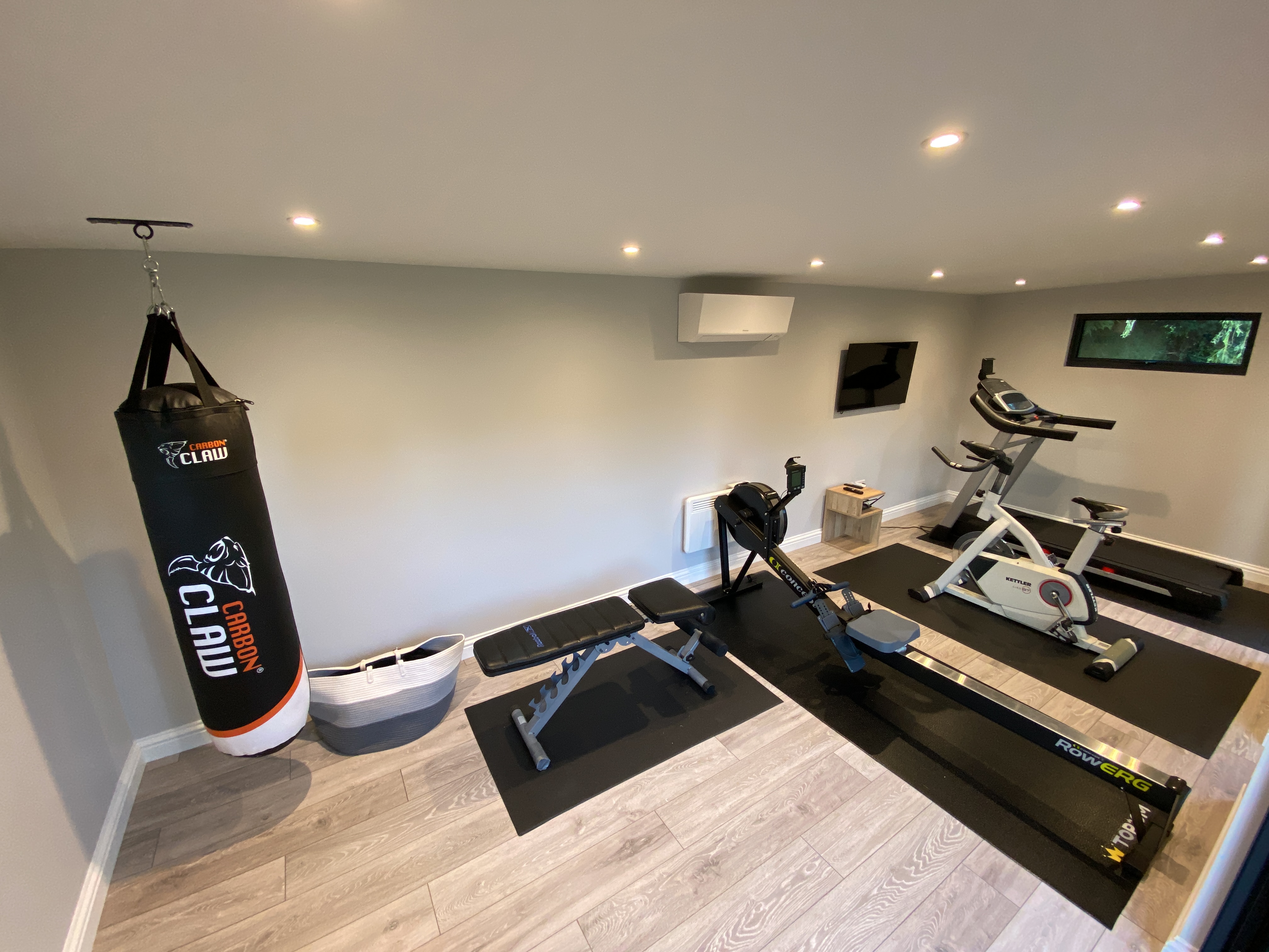inside home gym garden room horley