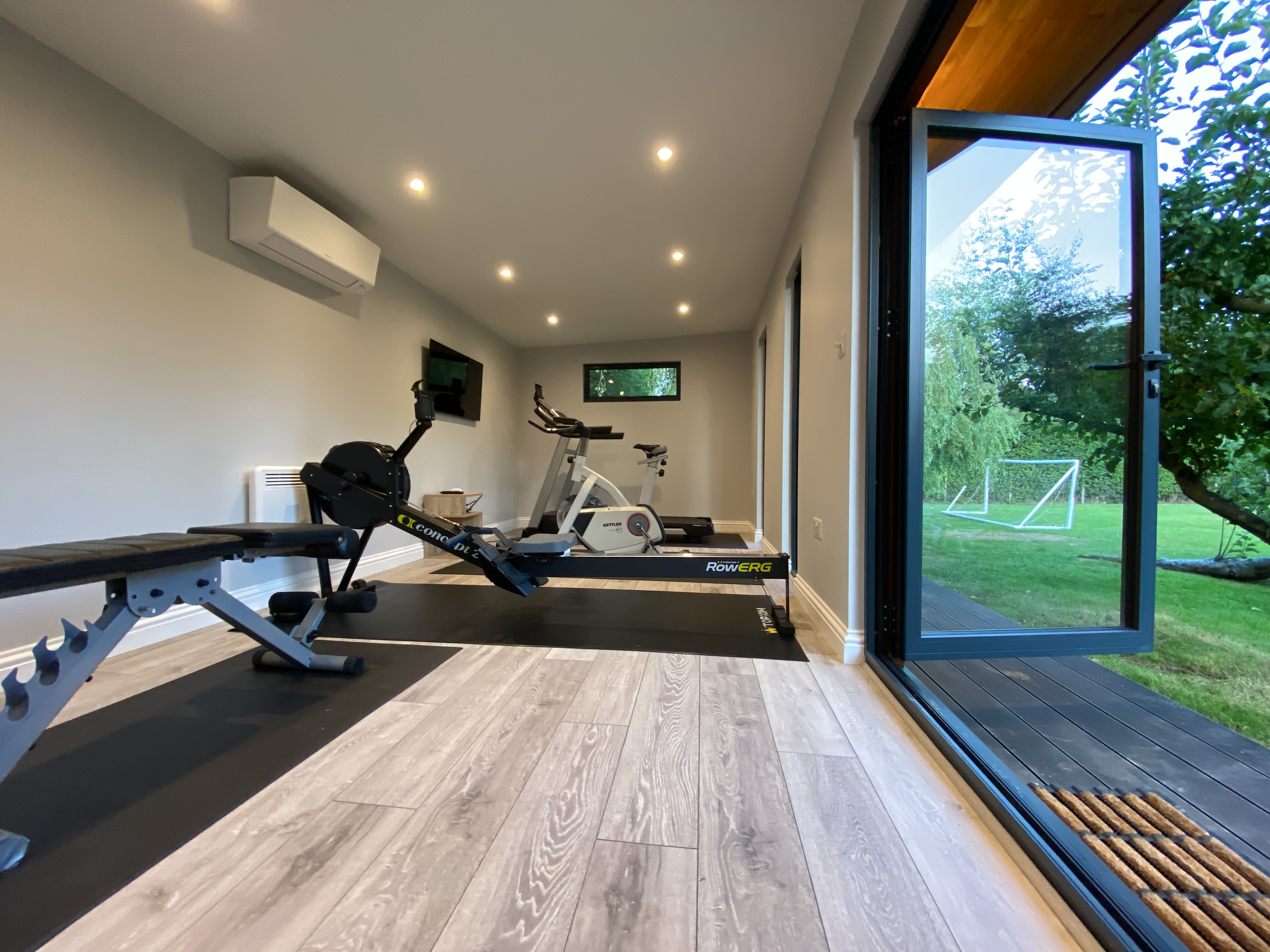 inside home gym garden studio horley surrey