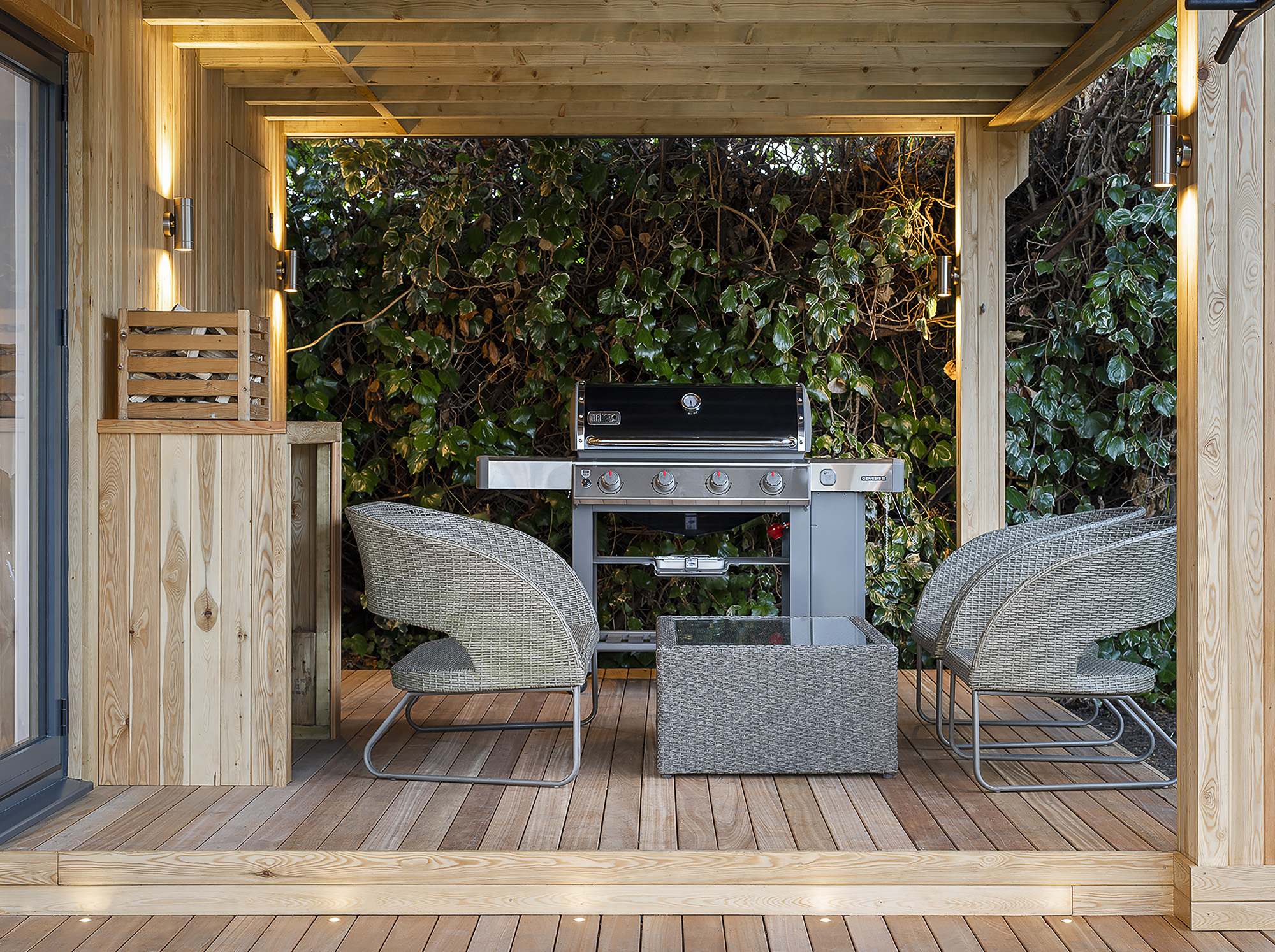 garden studio wellness centre in london wooden decking veranda