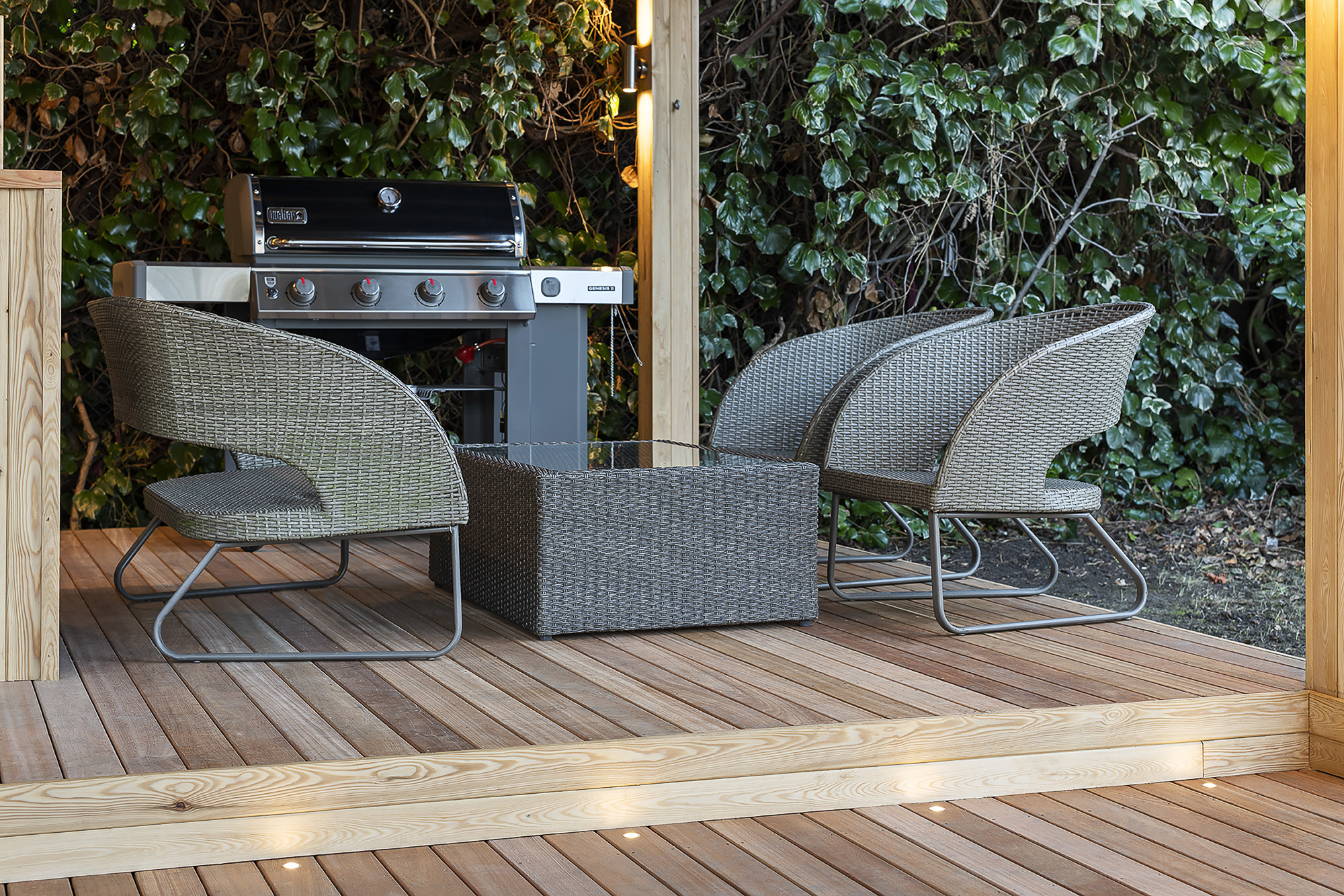 garden studio wellness centre in london wooden decking veranda